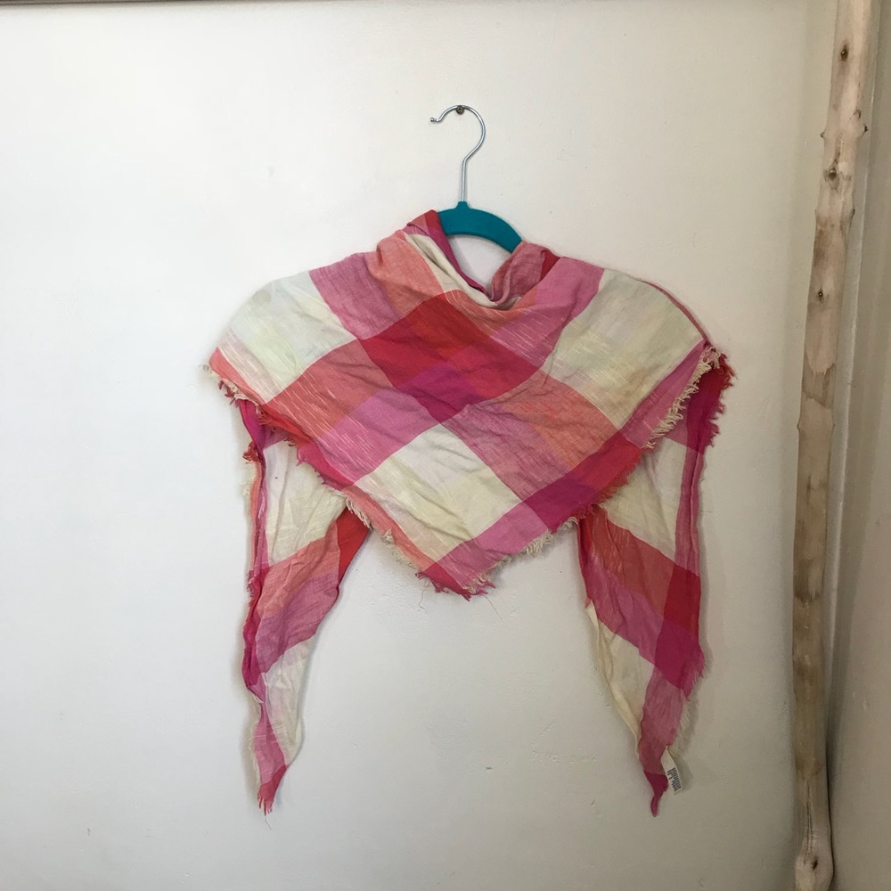 Two pink spring scarves